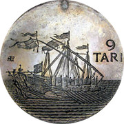 Malta 9 Tari Medieval galley 1979 Proof, all in proof set PS50 X# 75 9 TARI coin reverse