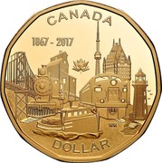 Canada Dollar Connecting a Nation 2017 Proof CANADA 1867-2017 WK DOLLAR coin reverse Canada Dollar Connecting a Nation 2017 Proof CANADA 1867-2017 WK DOLLAR coin reverse