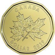 Canada Dollar O Canada 2019 CANADA DOLLAR 2019 coin reverse