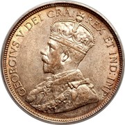 Cyprus Eighteen Piastres George V 1921 KM# 14 GEORGE V DEI GRA: REX ET IND:IMP: coin obverse