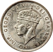 Cyprus Eighteen Piastres George VI 1938 KM# 26 GEORGIVS VI DEI GRA.REX ET IND. IMP. P.M. coin obverse