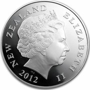 New Zealand Five Dollars Fairy Tern 2012 KM# 355a NEW ZEALAND ELIZABETH II 2012 IRB coin obverse