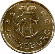Luxembourg Franc 1939 KM# 44 Standard Coinage Resumed CH LETZEBURG coin obverse Luxembourg Franc 1939 KM# 44 Standard Coinage Resumed CH LETZEBURG coin obverse