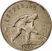 Luxembourg Franc Charlotte 1964 KM# 46.2 LETZEBURG A.B. 1964 coin obverse Luxembourg Franc Charlotte 1964 KM# 46.2 LETZEBURG A.B. 1964 coin obverse