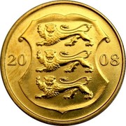 Estonia Kroon 90th anniversary of the Republic of Estonia 2008 KM# 44 20 08 coin obverse Estonia Kroon 90th anniversary of the Republic of Estonia 2008 KM# 44 20 08 coin obverse