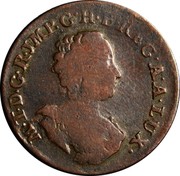 Luxembourg Liard Maria Theresa 1757 (b) KM# 1 M•T•D•G•R•JMP•G•H•B•REG•A•A•D•LUX• coin obverse Luxembourg Liard Maria Theresa 1757 (b) KM# 1 M•T•D•G•R•JMP•G•H•B•REG•A•A•D•LUX• coin obverse