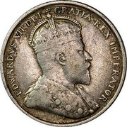 Cyprus Nine Piastres Edward VII 1907 KM# 9 EDWARDVS VII DEI GRATIA REX IMPERATOR coin obverse