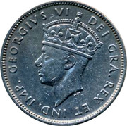 Cyprus Nine Piastres George VI 1938 KM# 25 GEORGIVS VI DEI GRA. REX ET IND. IMP. PM coin obverse Cyprus Nine Piastres George VI 1938 KM# 25 GEORGIVS VI DEI GRA. REX ET IND. IMP. PM coin obverse
