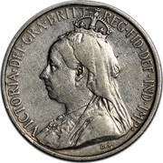 Cyprus Nine Piastres Victoria 1901 KM# 6 VICTORIA DEI GRA BRITT REG FID DEF IND IMP coin obverse