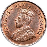 Cyprus Piastre George V 1930 KM# 18 GEORGIVS V REX IMPERATOR coin obverse