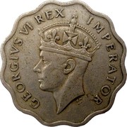 Cyprus Piastre George VI 1938 KM# 23 GEORGIVS VI REX IMPERATOR coin obverse