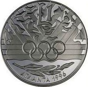 Cyprus Pound XXVI Summer Olympic games 1996 Atlanta 1996 KM# 71 1£ ATLANTA 1996 coin reverse Cyprus Pound XXVI Summer Olympic games 1996 Atlanta 1996 KM# 71 1£ ATLANTA 1996 coin reverse
