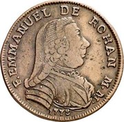 Malta S•20 Emmanuel de Rohan 1778 KM# Pn8 F.EMMANUEL DE ROHAN M•M• 1778 coin obverse