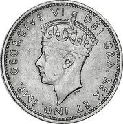 Cyprus Shilling George VI 1947 KM# 27 GEORGIVS VI DEI GRA.REX ET IND.IMP. P.M. coin obverse Cyprus Shilling George VI 1947 KM# 27 GEORGIVS VI DEI GRA.REX ET IND.IMP. P.M. coin obverse