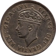 Cyprus Shilling George VI 1949 KM# 31 GEORGIVS SEXTVS DEI GRATIA REX : P.M. coin obverse