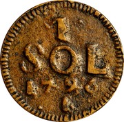 Luxembourg Sol Francis II 1795 KM# 19 1 SOL 1795 coin reverse Luxembourg Sol Francis II 1795 KM# 19 1 SOL 1795 coin reverse