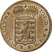 Luxembourg Sol Joseph II 1786 (b) KM# 11 IOS•D•G•R•I•H•B•R•DUX•LUXEMB• coin obverse Luxembourg Sol Joseph II 1786 (b) KM# 11 IOS•D•G•R•I•H•B•R•DUX•LUXEMB• coin obverse