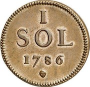 Luxembourg Sol Joseph II 1786 (b) KM# 11 1 SOL 1786 coin reverse Luxembourg Sol Joseph II 1786 (b) KM# 11 1 SOL 1786 coin reverse