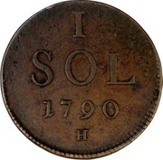 Luxembourg Sol Leopold II 1790 H KM# 15 1 SOL 1790 H coin reverse Luxembourg Sol Leopold II 1790 H KM# 15 1 SOL 1790 H coin reverse