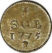 Luxembourg Sol Maria Theresa 1775 (b) KM# 6 1 SOL 1775 coin reverse Luxembourg Sol Maria Theresa 1775 (b) KM# 6 1 SOL 1775 coin reverse