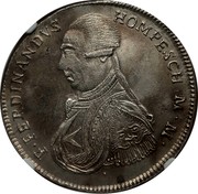 Malta T·30 Ferdinand von Hompesch 1798 without point or stars KM# 345.1 F∙FERDINANDVS HOMPESCH M ∙ M ∙ coin obverse