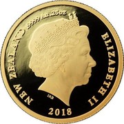 New Zealand Ten Dollars Back from the Brink 2018 NEW ZEALAND .9999 AU .25 OZ ELIZABETH II 2018 coin obverse