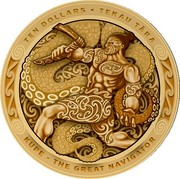 New Zealand Ten Dollars The Great Navigator - Kupe 2019 TEN DOLLARS • TAHI TARA KUPE - THE GREAT NAVIGATOR coin reverse New Zealand Ten Dollars The Great Navigator - Kupe 2019 TEN DOLLARS • TAHI TARA KUPE - THE GREAT NAVIGATOR coin reverse