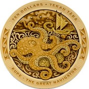 New Zealand Ten Dollars The Great Navigator - Octopus 2019 TEN DOLLARS • TAHI TARA KUPE - THE GREAT NAVIGATOR coin reverse New Zealand Ten Dollars The Great Navigator - Octopus 2019 TEN DOLLARS • TAHI TARA KUPE - THE GREAT NAVIGATOR coin reverse