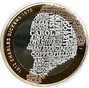 UK Two Pounds Charles Dickens Silver Piedfort 2012 Proof 1812 CHARLES DICKENS 1870 coin reverse UK Two Pounds Charles Dickens Silver Piedfort 2012 Proof 1812 CHARLES DICKENS 1870 coin reverse