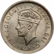 Cyprus Two Shillings George VI 1949 KM# 32 GEORGIVS SEXTVS DEI GRATIA REX: PM coin obverse