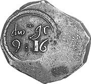 Ireland 1/2 Crown Inchiquin 1642 KM# 40 DW GR 9 16 coin obverse Ireland 1/2 Crown Inchiquin 1642 KM# 40 DW GR 9 16 coin obverse