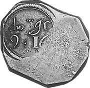 Ireland 1/2 Crown Inchiquin 1642 KM# 40 DW GR 9 16 coin reverse Ireland 1/2 Crown Inchiquin 1642 KM# 40 DW GR 9 16 coin reverse