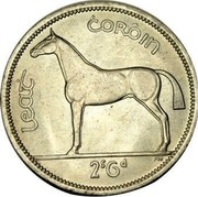 Ireland 1/2 Crown 1961 KM# 16a Republic LEAT CORÓIN 2S6D PM coin reverse Ireland 1/2 Crown 1961 KM# 16a Republic LEAT CORÓIN 2S6D PM coin reverse