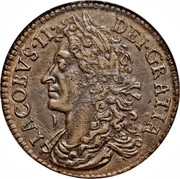 Ireland 1/2 Crown James II Gun Money 1689 Nov KM# 95 IACOBVS ∙II∙ DEI ∙ GRATIA coin obverse Ireland 1/2 Crown James II Gun Money 1689 Nov KM# 95 IACOBVS ∙II∙ DEI ∙ GRATIA coin obverse