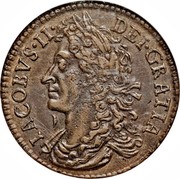 Ireland 1/2 Crown James II Gun Money 1690 Proof, Apr KM# 95b IACOBVS ∙II∙ DEI ∙ GRATIA coin obverse Ireland 1/2 Crown James II Gun Money 1690 Proof, Apr KM# 95b IACOBVS ∙II∙ DEI ∙ GRATIA coin obverse