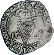 Ireland 1/2 Penny Crowned Harp 1601 KM# 5.2 POSVI DEVM ADIVTOREM MEVM 16 01 coin reverse Ireland 1/2 Penny Crowned Harp 1601 KM# 5.2 POSVI DEVM ADIVTOREM MEVM 16 01 coin reverse