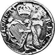 Ireland 1/2 Penny St. Patrick (1678) KM# 87 FLOREAT REX coin reverse