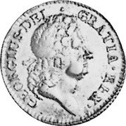 Ireland 1/2 Penny George I 1723 KM# 117.2 GEORGIUS DEI GRATIA REX coin obverse