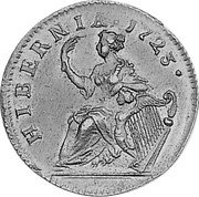 Ireland 1/2 Penny George I 1723 KM# 117.3 HIBERNIA 1723 coin reverse Ireland 1/2 Penny George I 1723 KM# 117.3 HIBERNIA 1723 coin reverse