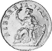 Ireland 1/2 Penny George I 1723 KM# 117.2 HIBERNIA 1723 coin reverse