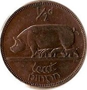 Ireland 1/2 Penny 1928 KM# 2 Sterling Coinage 1/2D LEAT PINGIN PM coin reverse Ireland 1/2 Penny 1928 KM# 2 Sterling Coinage 1/2D LEAT PINGIN PM coin reverse