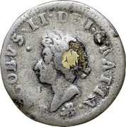 Ireland 1/2 Penny James II Gun Money 1690 Proof KM# 96a IACOBVS II DEI GRATIA coin obverse Ireland 1/2 Penny James II Gun Money 1690 Proof KM# 96a IACOBVS II DEI GRATIA coin obverse
