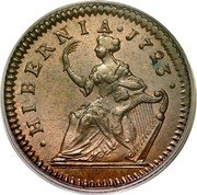 Ireland 1/2 Penny 1723 Proof KM# 117.1a Standard Coinage HIBERNIA 1723 coin reverse Ireland 1/2 Penny 1723 Proof KM# 117.1a Standard Coinage HIBERNIA 1723 coin reverse
