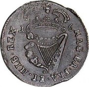 Ireland 1/2 Penny James II 1686 KM# 92 IACOBVS II DEI GRATIA coin reverse Ireland 1/2 Penny James II 1686 KM# 92 IACOBVS II DEI GRATIA coin reverse