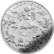 Lithuania 1,50€ Mardi Gras 2019 LMK UŽGAVĖNĖS ŽIEMA ŽIEMA BĖK IŠ KIEMO! coin reverse Lithuania 1,50€ Mardi Gras 2019 LMK UŽGAVĖNĖS ŽIEMA ŽIEMA BĖK IŠ KIEMO! coin reverse