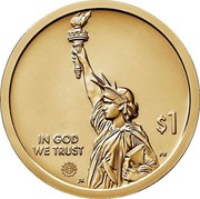 USA $1 (American Innovation - Incandescent Light Bulb) NEW JERSEY UNITED STATES OF AMERICA coin reverse USA $1 (American Innovation - Incandescent Light Bulb) NEW JERSEY UNITED STATES OF AMERICA coin reverse