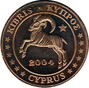 Cyprus 1 Euro Cent Probe trial prueba 2004 UNC X# Pn1 KIBRIS • ΚΥΠΡΟΣ 2004 CYPRUS coin obverse Cyprus 1 Euro Cent Probe trial prueba 2004 UNC X# Pn1 KIBRIS • ΚΥΠΡΟΣ 2004 CYPRUS coin obverse