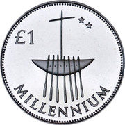 Ireland £1 Millennium Punt - Silver Pattern Strike 2000 KM# P1 £1 MILLENNIUM coin reverse Ireland £1 Millennium Punt - Silver Pattern Strike 2000 KM# P1 £1 MILLENNIUM coin reverse