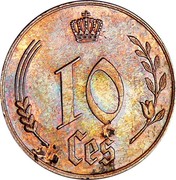 Luxembourg 10 Ces Charlotte Essai 1930 ★ 10 CES coin reverse Luxembourg 10 Ces Charlotte Essai 1930 ★ 10 CES coin reverse