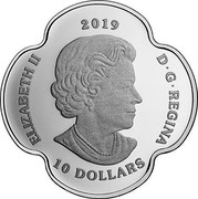 Canada 10 Dollars Remembrance Day 2019 ELIZABETH II 2019 D • G • REGINA 10 DOLLARS coin obverse Canada 10 Dollars Remembrance Day 2019 ELIZABETH II 2019 D • G • REGINA 10 DOLLARS coin obverse